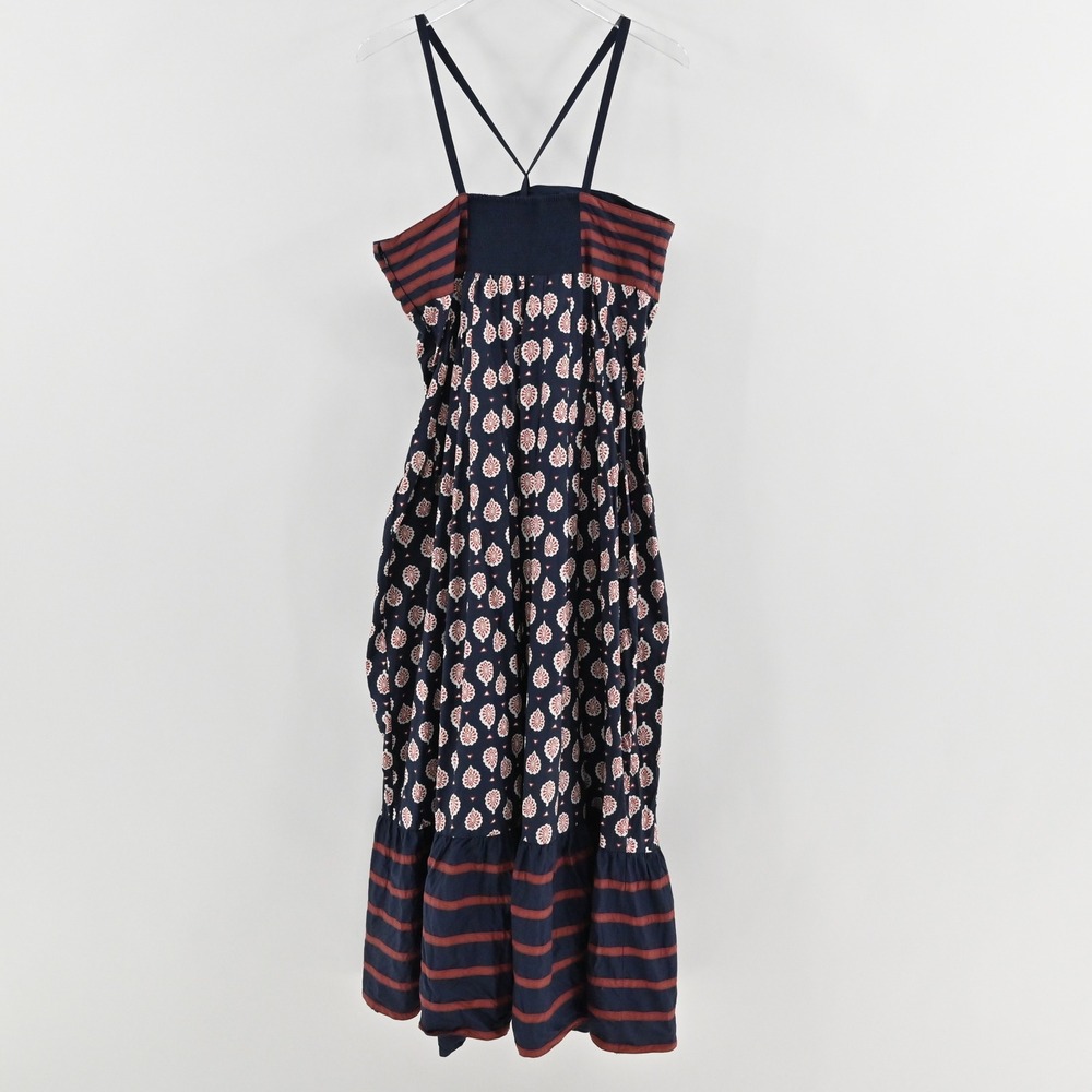Anthropologie Zosime Patterned Maxi Dress Size 12 Floral Stripe Strappy Bohemian - Picture 3 of 15